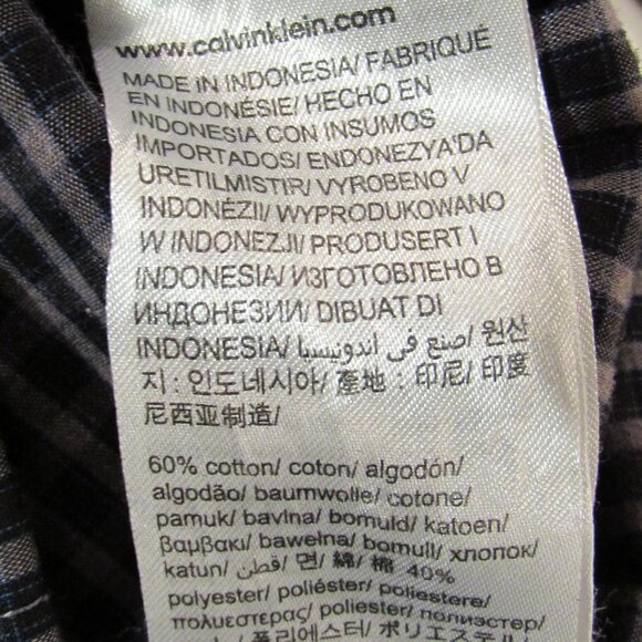 Calvin Klein/Old Navy Men's Dress Shirts Grays Checkered Both Small - Picture 5 of 16